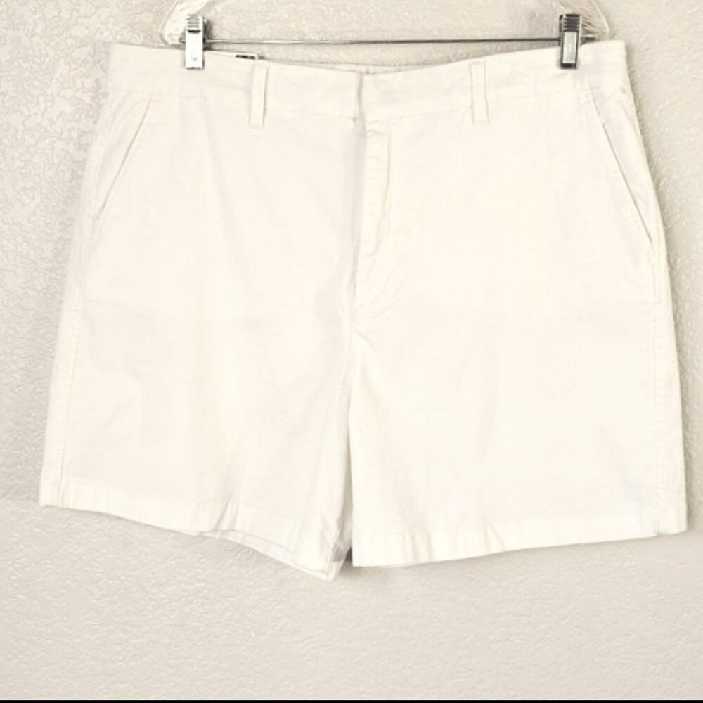 Anne Klein Size 20 White Chino Shorts Classic Old Money